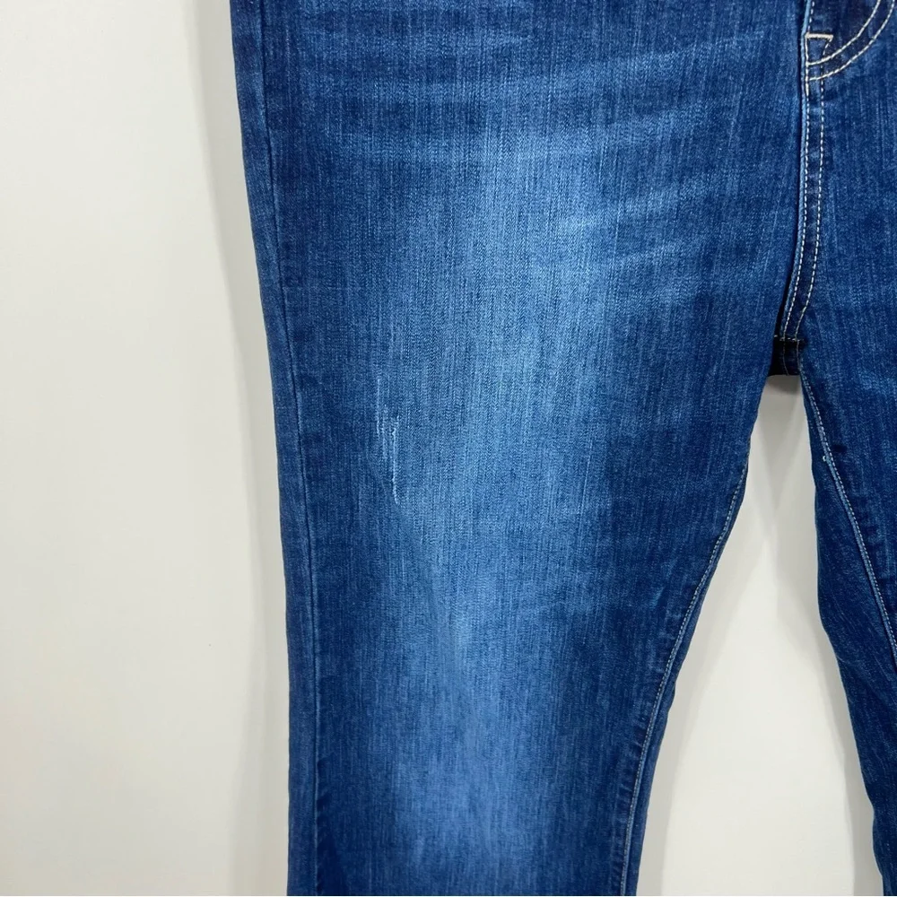Risen High Waisted Raw Hem Wide Leg Cropped Jeans Size 1XL(16/18)_8